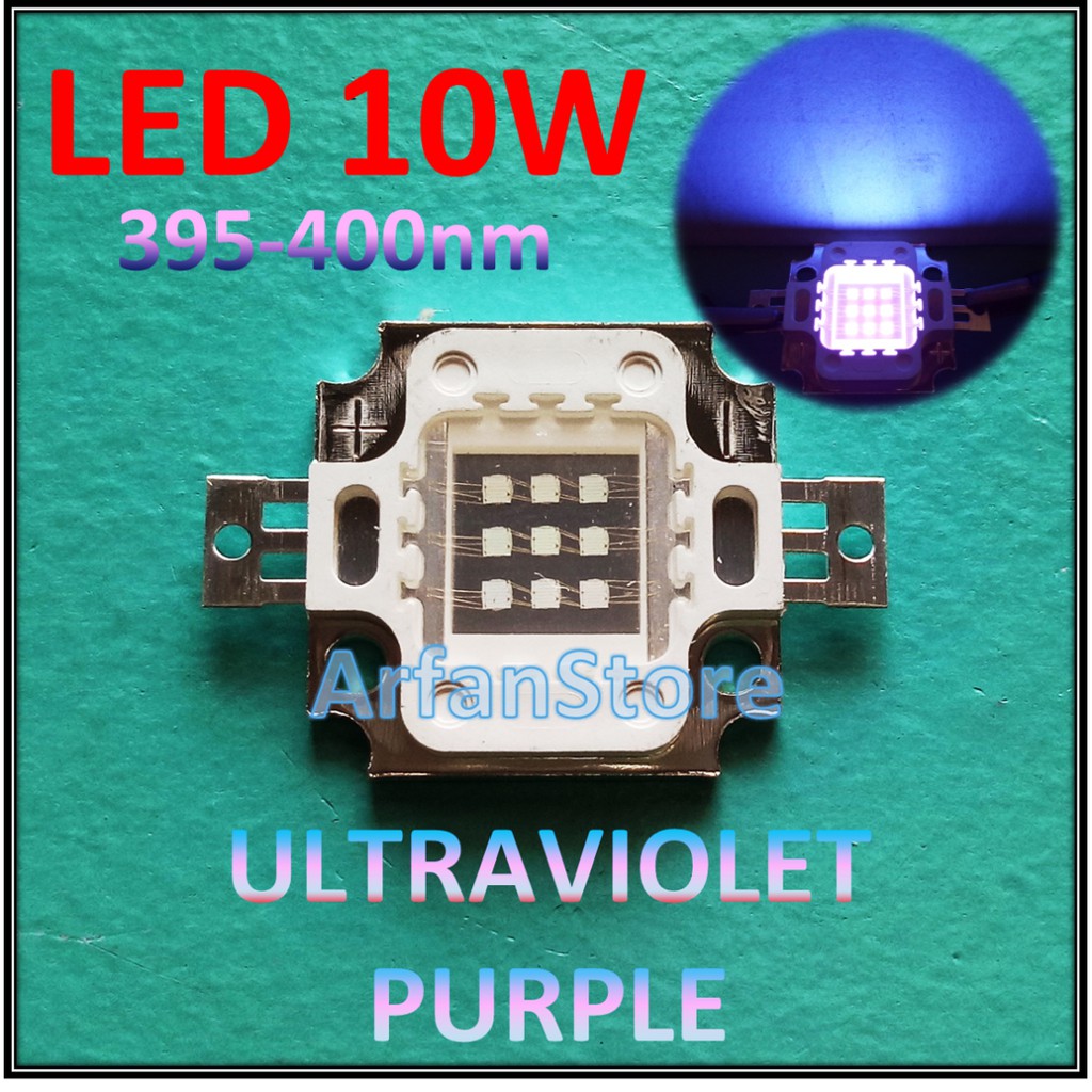Promo LED 10W UV High Power Led Lampu HPL Ultra Violet Purple Super Terang
