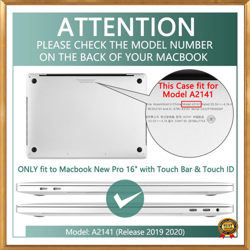 Batianda TPU Keyboard Cover for Macbook Pro 16 Inch Touchbar 2019 A2141  Macbook Pro 13 Inch 2020