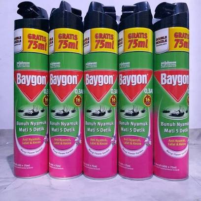 Baygon Semprot Anti Nyamuk,Lalat dan Kecoa 600+75ml