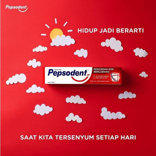 ORIGINAL Pepsodent Pencegah Gigi Berlubang Pasta Gigi 225gr &amp; 190gr / Pepsodent Odol / HELLOMARTID