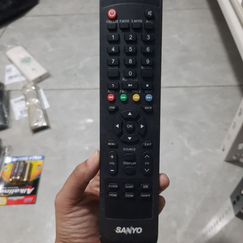 REMOTE REMOT TV SANYO PANJANG LED LCD ORIGINAL ASLI