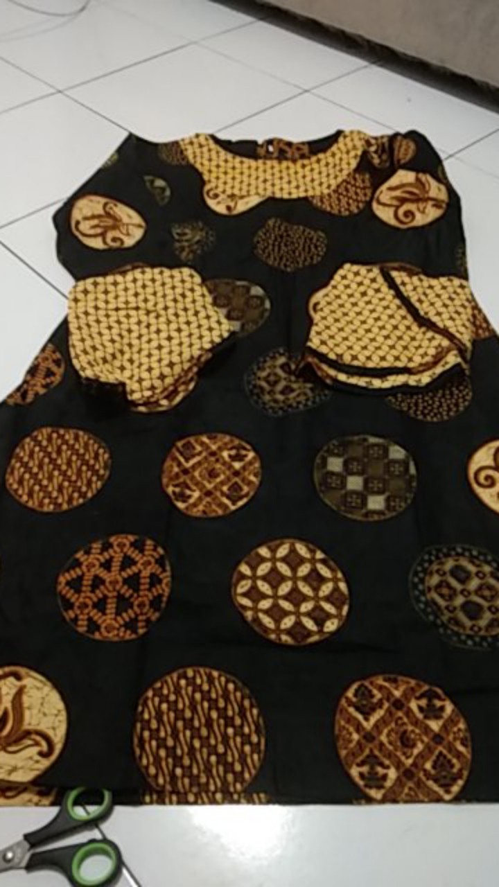 M-l-xl-xxl Batik Tunik Wanita Asj Sa Hrb026 Kenongo Pekalongan Sogan Tulis