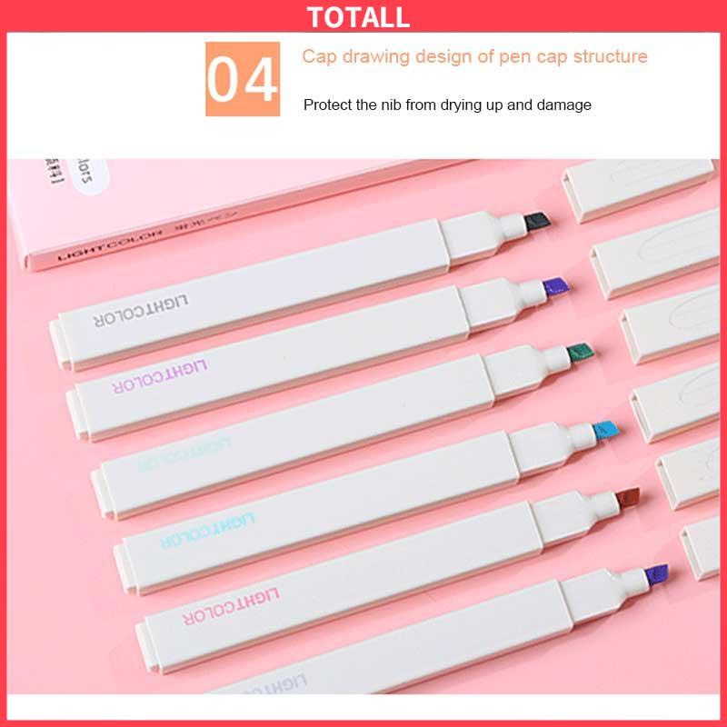 COD COD multicolor pena stabilo siswa 6PCS/set Stabilo / highlighter pastel 6 colors warna-Totall