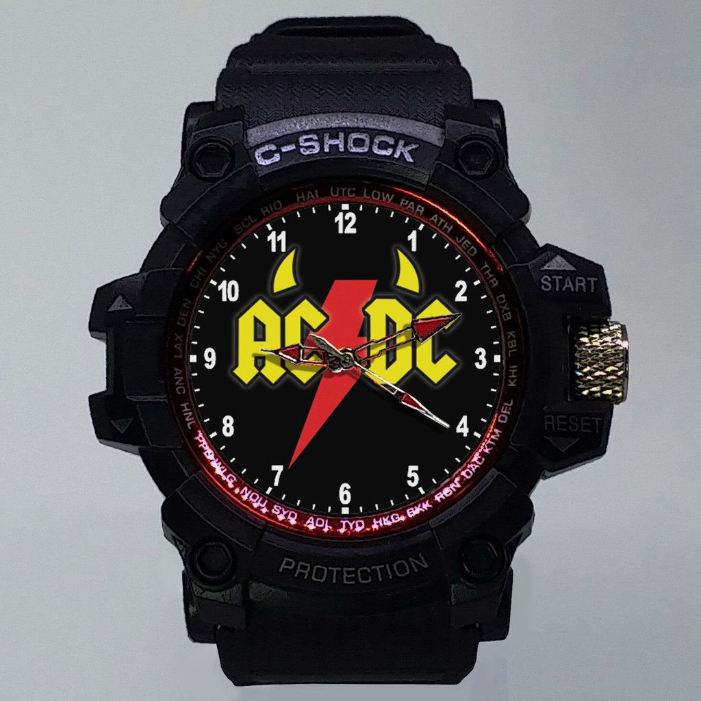 (ISTIMEWA BOSSQUE) JAM TANGAN ACDC LIST MERAH - EXCLUSIVE 6