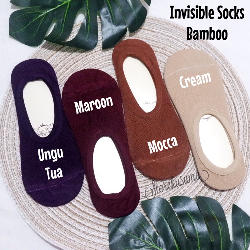 Kaos kaki flat / kaos kaki telapak bamboo