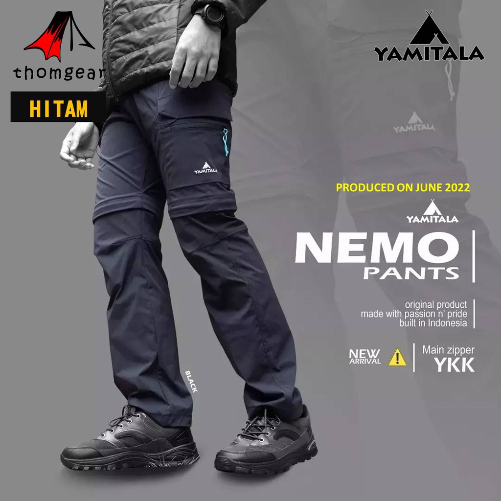 Thomgear Yamitala Nemo Convertible Pants Celana Panjang Gunung Outdoor Hiking Sambung Pria Wanita Dewasa Quickdry Stretch Elastis