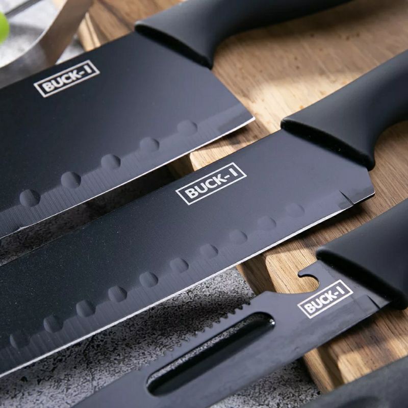 Pisau dapur Hitam 5 in 1 Premium/Knife set black Premium 5 in 1