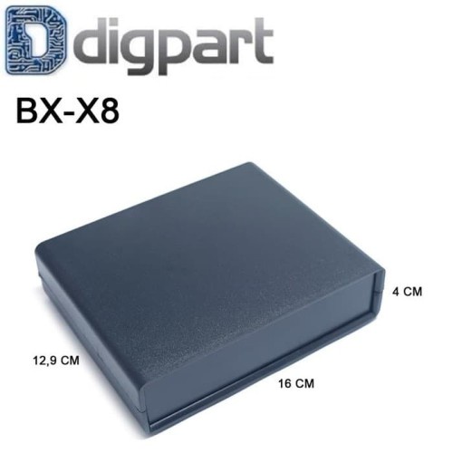 Box Project X8 Hitam Plastik 160x129x4 mm Case Enclosure for Arduino