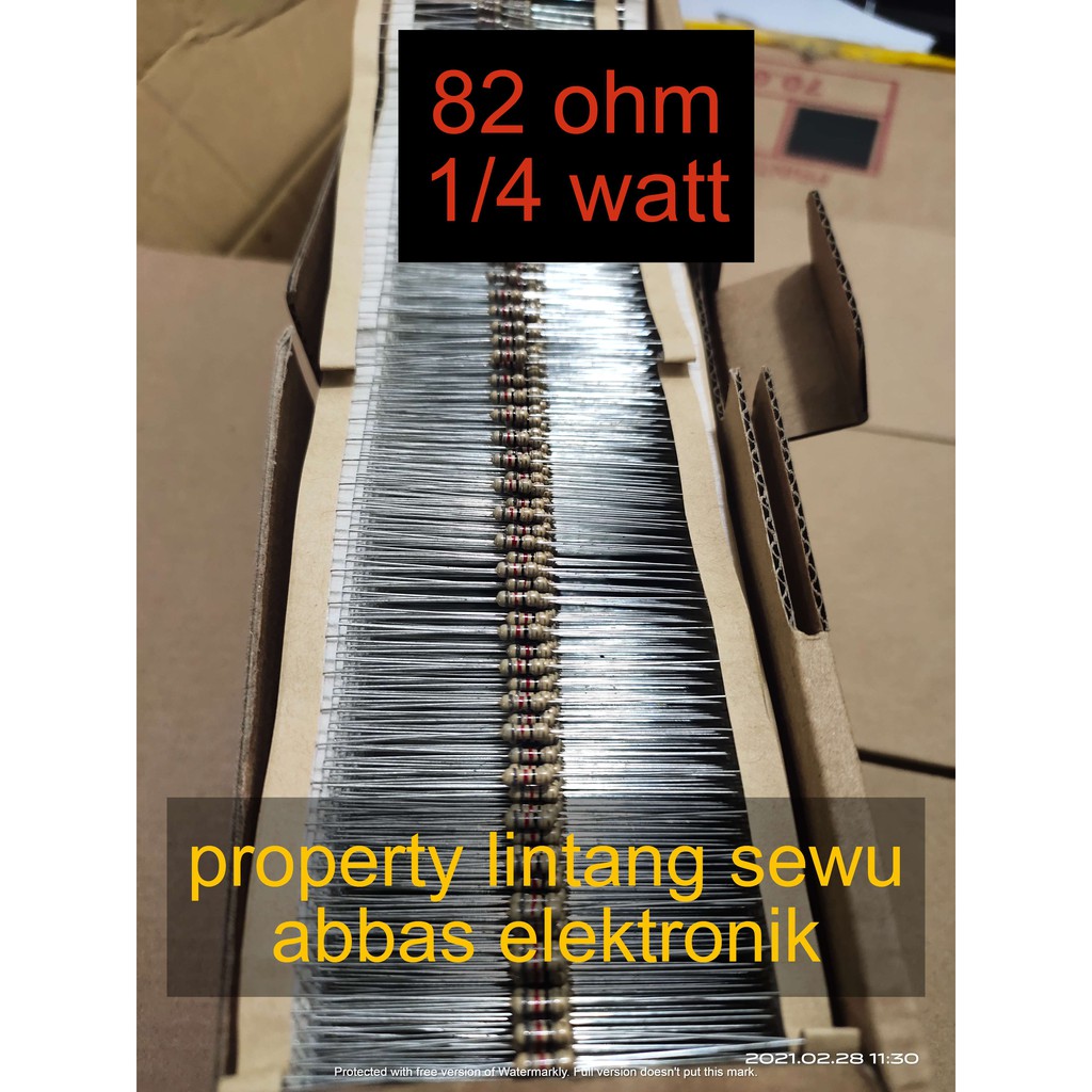 10PCS resistor 82 ohm 0.25 watt 1/4 watt