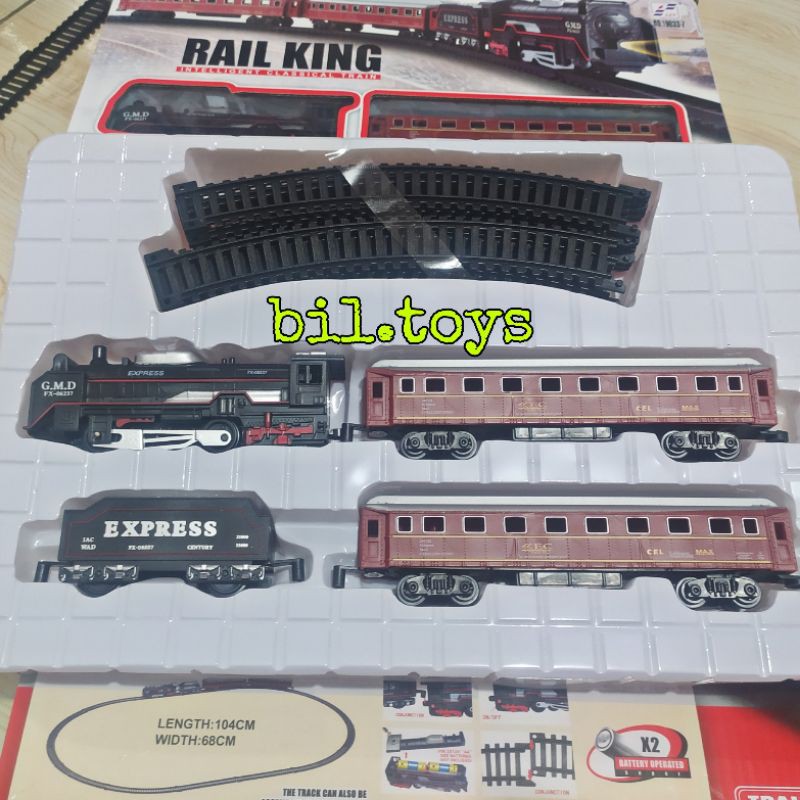 KERETA RAIL KING MAINAN ANAK KERETA API KLASIK