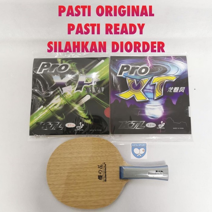 Bat tenis meja carbon kombinasi karet KTL Pro Set