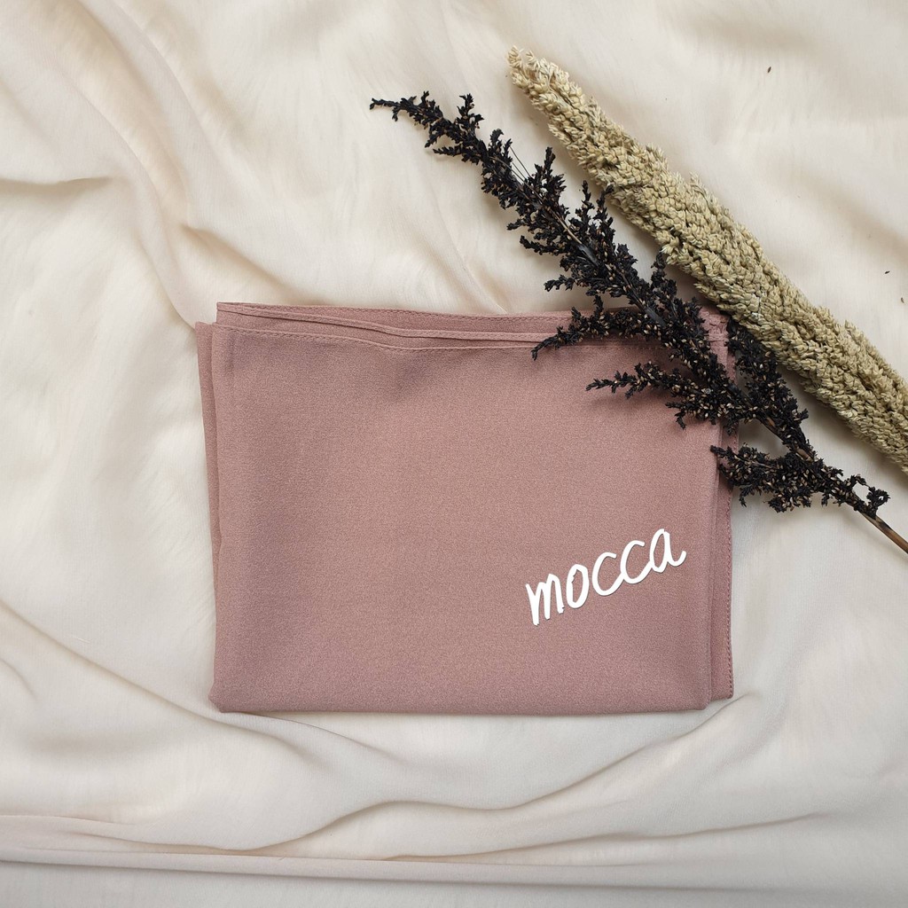 PROMO CUCI GUDANG Pashmina Diamond Stretch Italiano Ukuran 75x175 cm-Moca