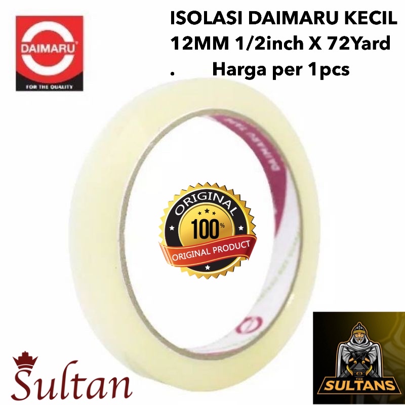 GROSIR ISOLASI DAIMARU ORIGINAL UKURAN 12MM 1/2INCH 72YARD FULL