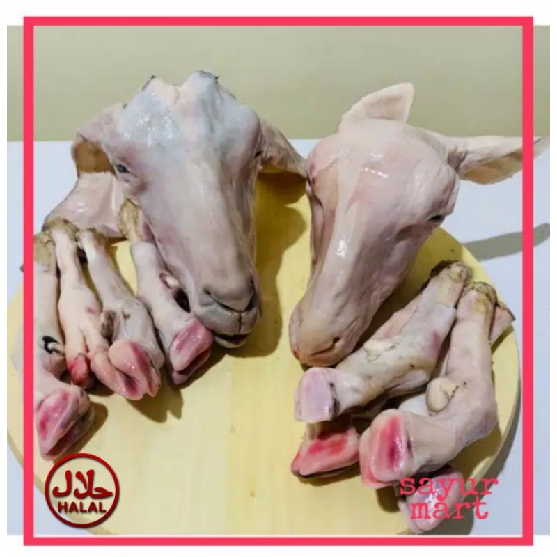 kepala kambing muda plus 4 kaki fresh segar | sayur mart official