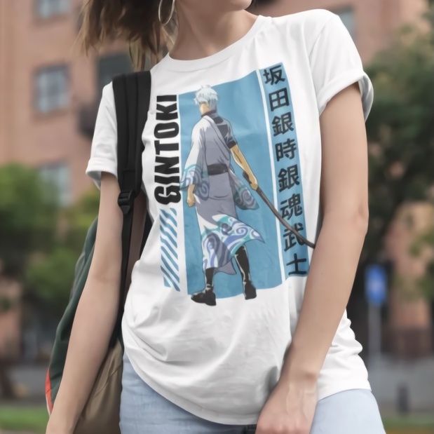 Tshirt Gintoki Samurai Anime Manga Gintama Premium Unisex