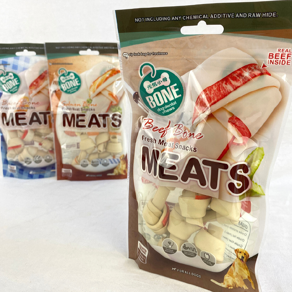 

ORGO Snack Anjing Dental MEATS Knotted Bone BEEF Small 5pc