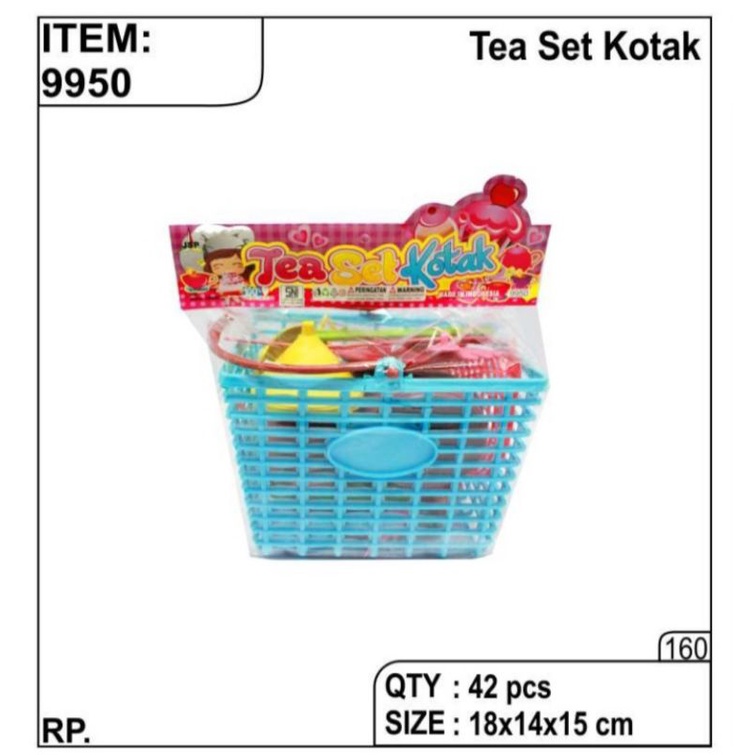 9950 Mainan Masak Masakan Tea set Keranjang Kotak