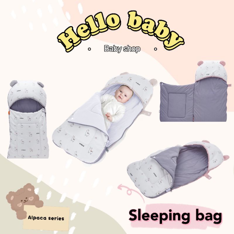 Sleeping Bag Kantong Tidur Bayi Lembut &amp; Hangat Omiland Alpaca Series - OB 26201-4