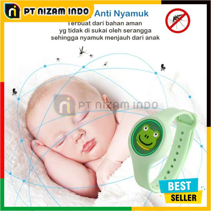 Jam Tangan Bayi Pengusir Nyamuk / Gelang Anti Nyamuk Nyala LED untuk Bayi / Jam Tangan Bayi Anti Nya