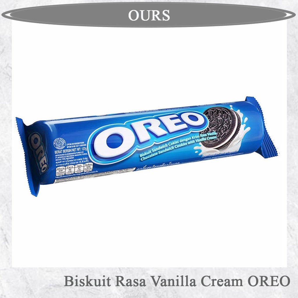 

OREO Rasa Vanilla Cream original 123,5 gr