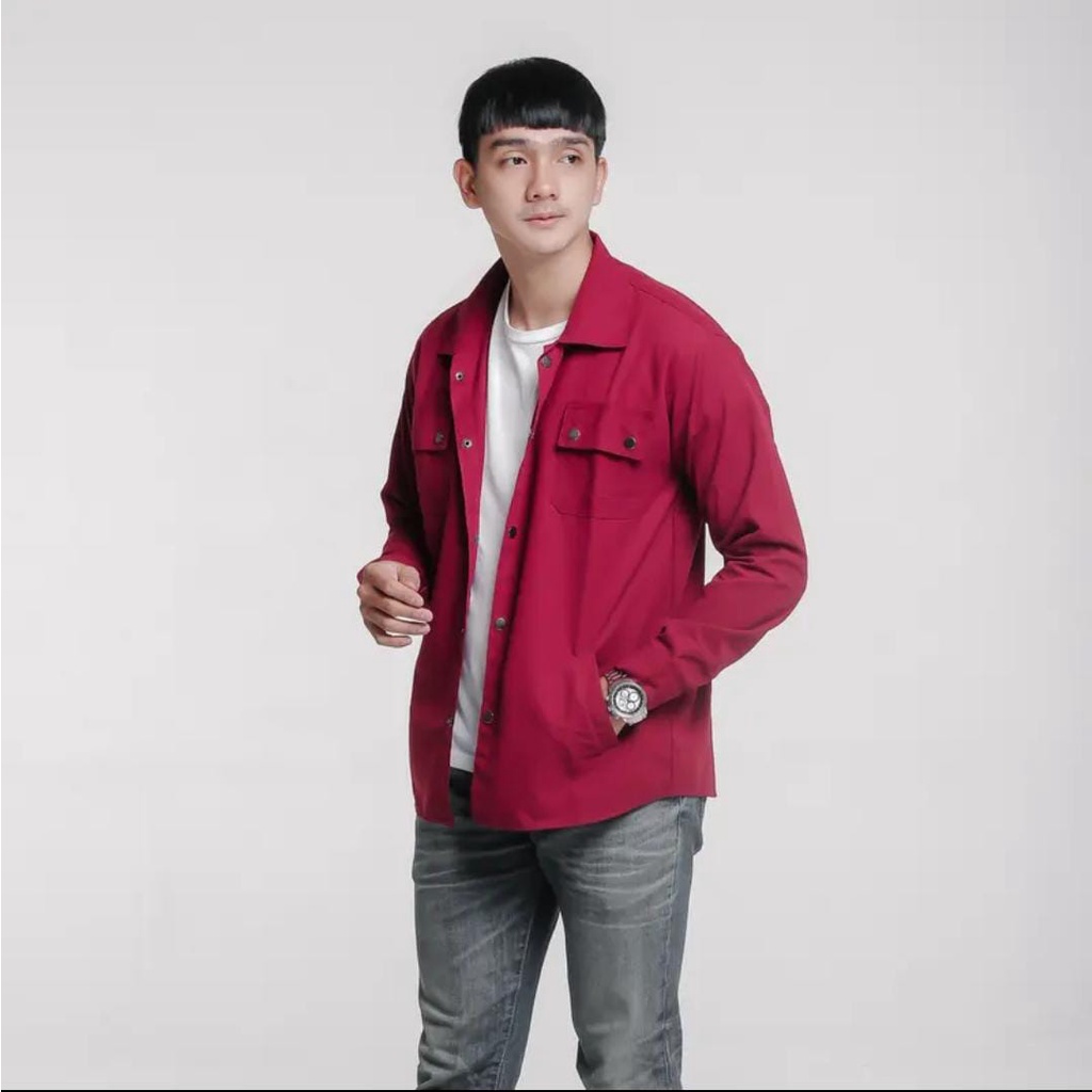 BISA COD JAKET KEMEJA SEMI PARKA UNISEX SIZE M,L,XL,XXL