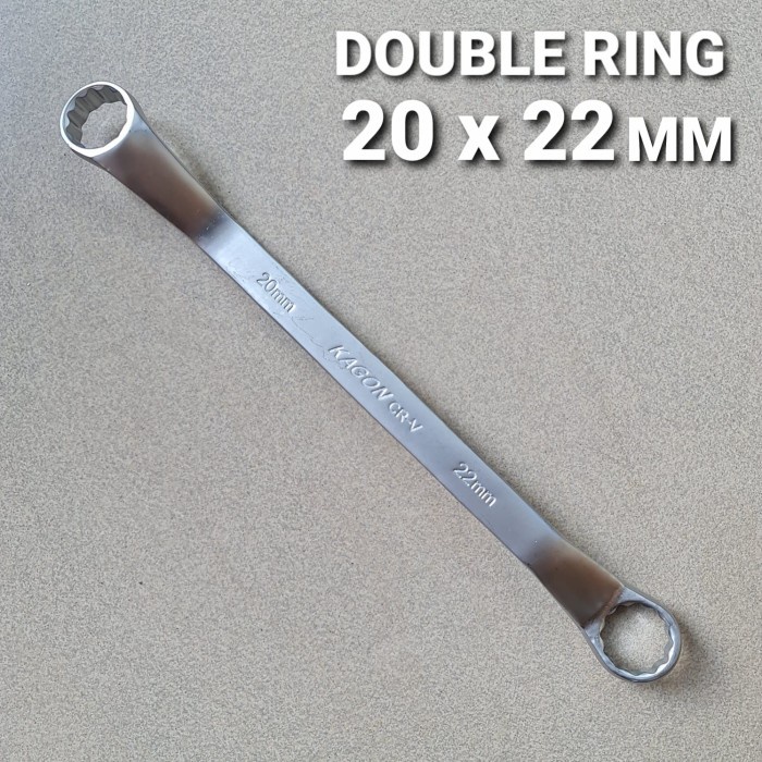 Kunci Double Ring KAGON CRV 20x22 MM