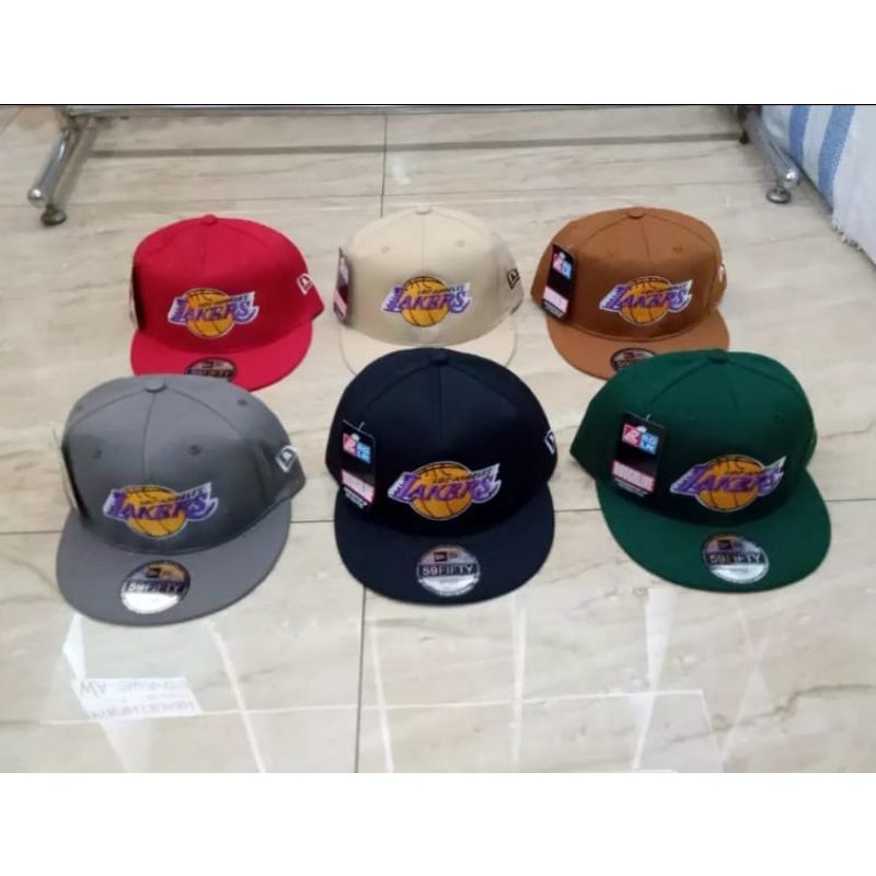 Topi Snapback Pria Lakers Denim Original keren