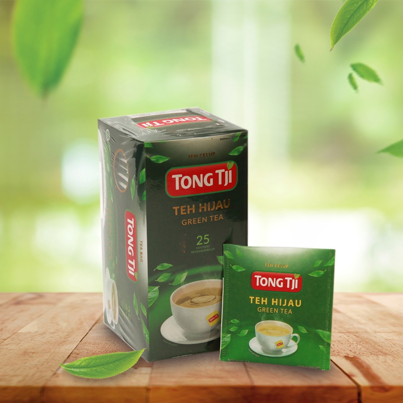 Tong Tji Green Tea dgn Amplop 25s, Teh Celup per Pack