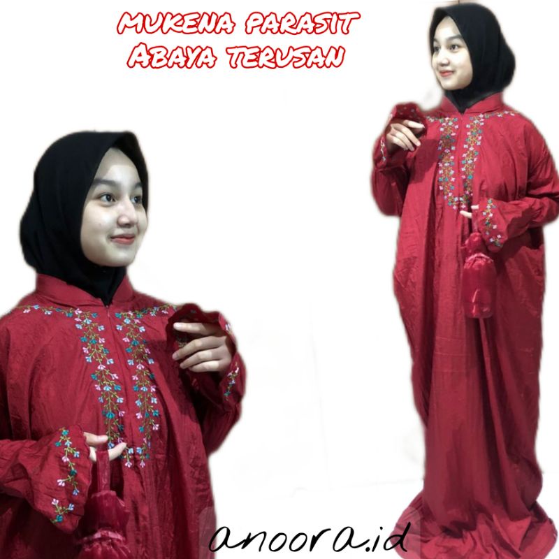 Mukena Parasit Abaya | Mukena Parasit Terusan Ponco | Mukena Travelling