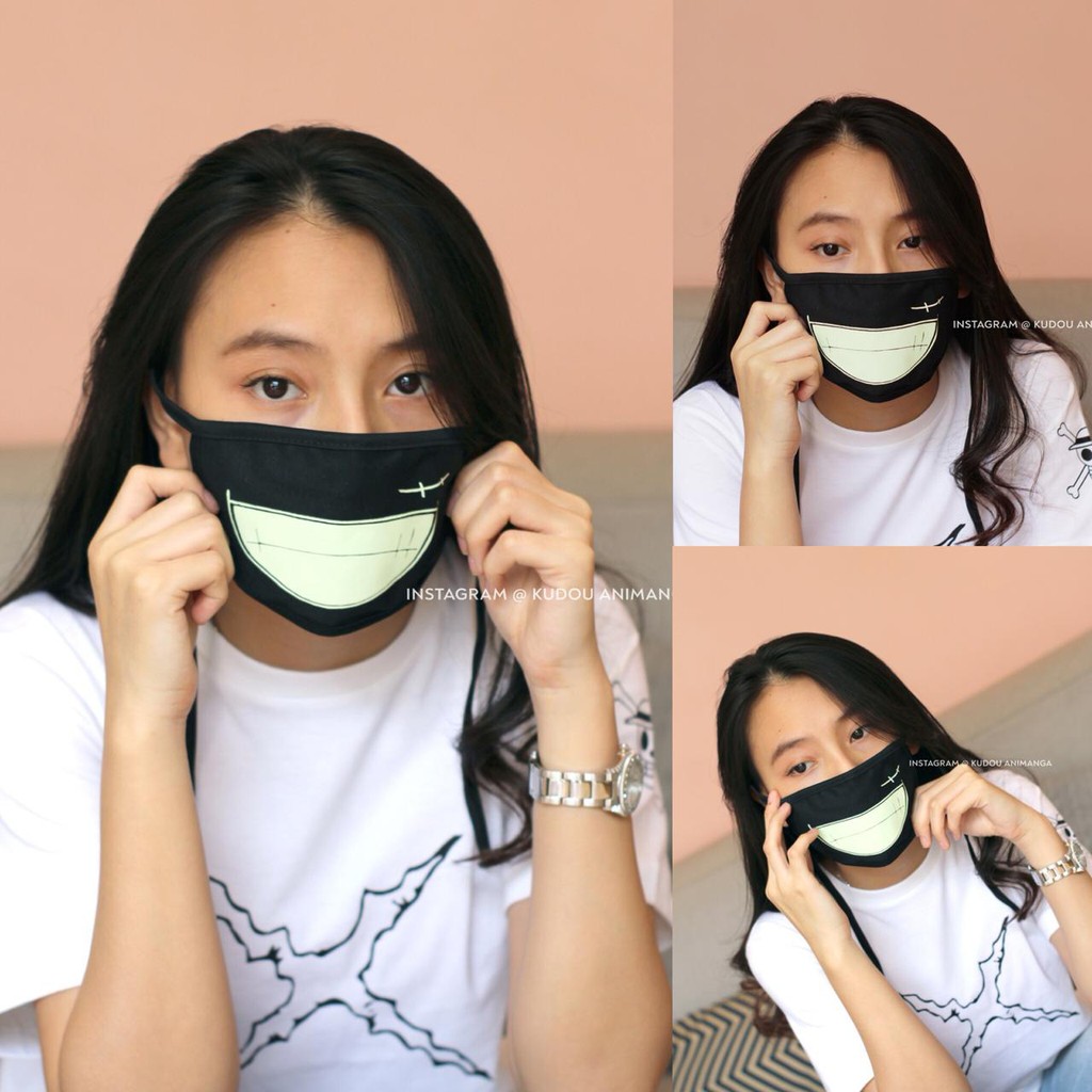 Masker Luffy SMILE Onepiece Mugiwara, maskernya para wibu