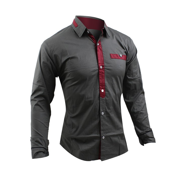 Hm100 Baju Kemeja Pria Dewasa Lengan Panjang Kotak Hitam Garis 4676TU Hem Hakan Lengan Panjang Baju