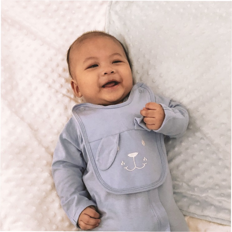 BABY SLEEPSUIT BIB SET (BAJU TIDUR PIYAMA BAYI) - PAKAIAN ANAK KALALE NATURAL BAMBOO COTTON