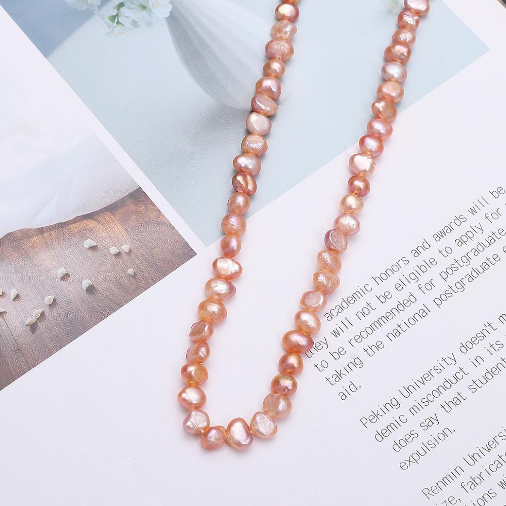 Kualitas Tinggi 10 Pcs Lurus Lubang Alami Mutiara Air Tawar Manik-manik Pukulan Manik-manik Longgar untuk DIY Wanita Elegan Kalung Perhiasan Membuat