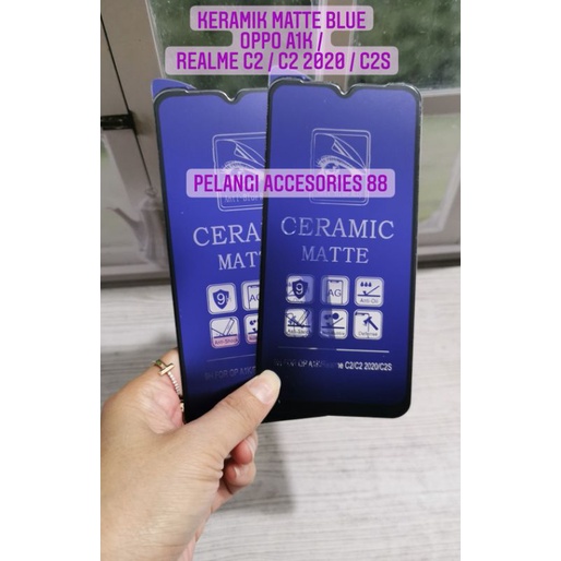 ANTIGORES OPPO A1K MATTE BLUE KERAMIK ANTI RADIASI ANTI