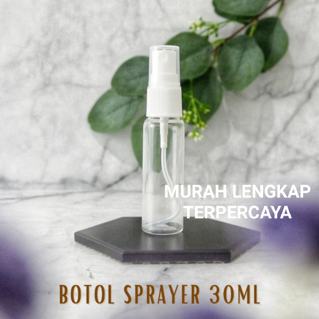 BOTOL 30ML SPRAY NECK 18 PET 30ML SPRAY PUTIH