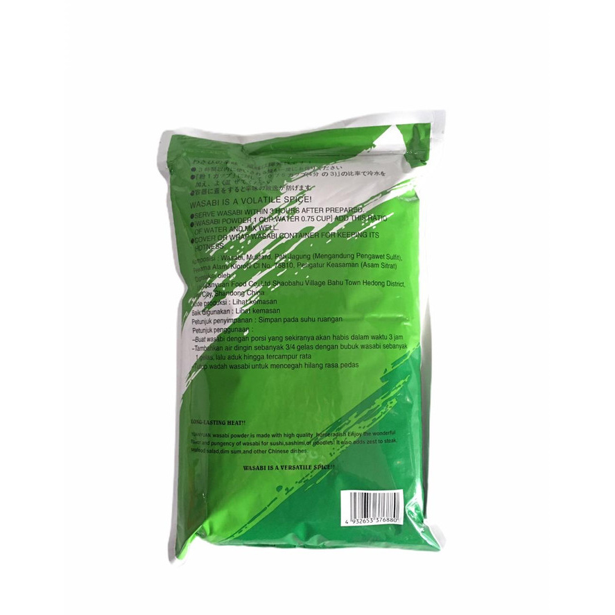 

Ready- Wasabi Bubuk Halal Mui / Wasabi Powder Halal Mui 1 Kg