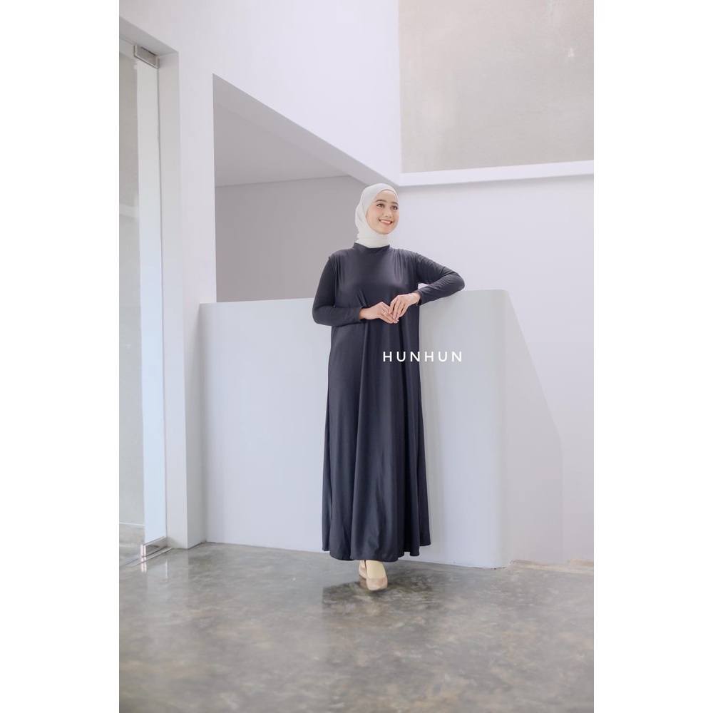 Inner Dress Inner INNER DRESS [SLEEVELESS] Bisa Buat Bumil | SINGLET DALEMAN GAMIS MUSLIM Inner Gamis / Daleman Gamis Hitam Polos Bahan Jersey