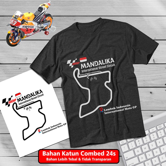 Kaos Mandalika Kaos mandalika Racing Team Baju Mandalika Kaos MotoGp
