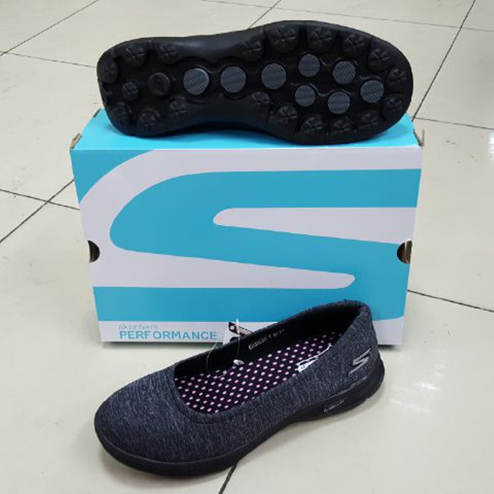 Jual Sepatu Wanita Skechers GoStep Ballet Black Diskon