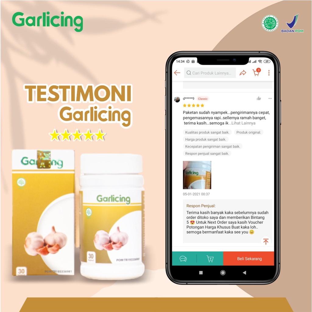 Garlicing - Original Herbal Menurunkan Hipertensi Kolesterol Kolestrol / Jantung / Kanker BPOM Ampuh