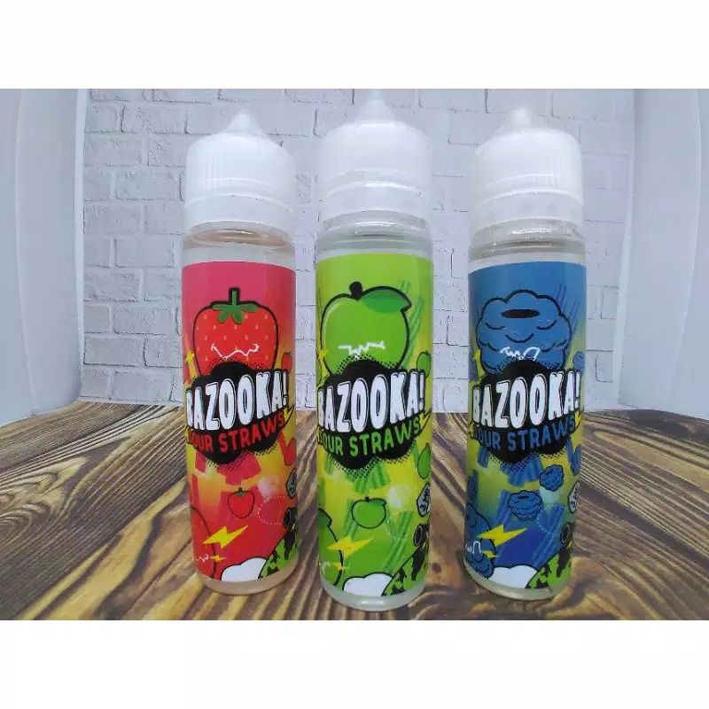 Terbaru New elektronik terbaru cairan BAZOOKA 60 ML kemasan botol plastik ada 3 rasa 3 mg orginal ottentt peepp