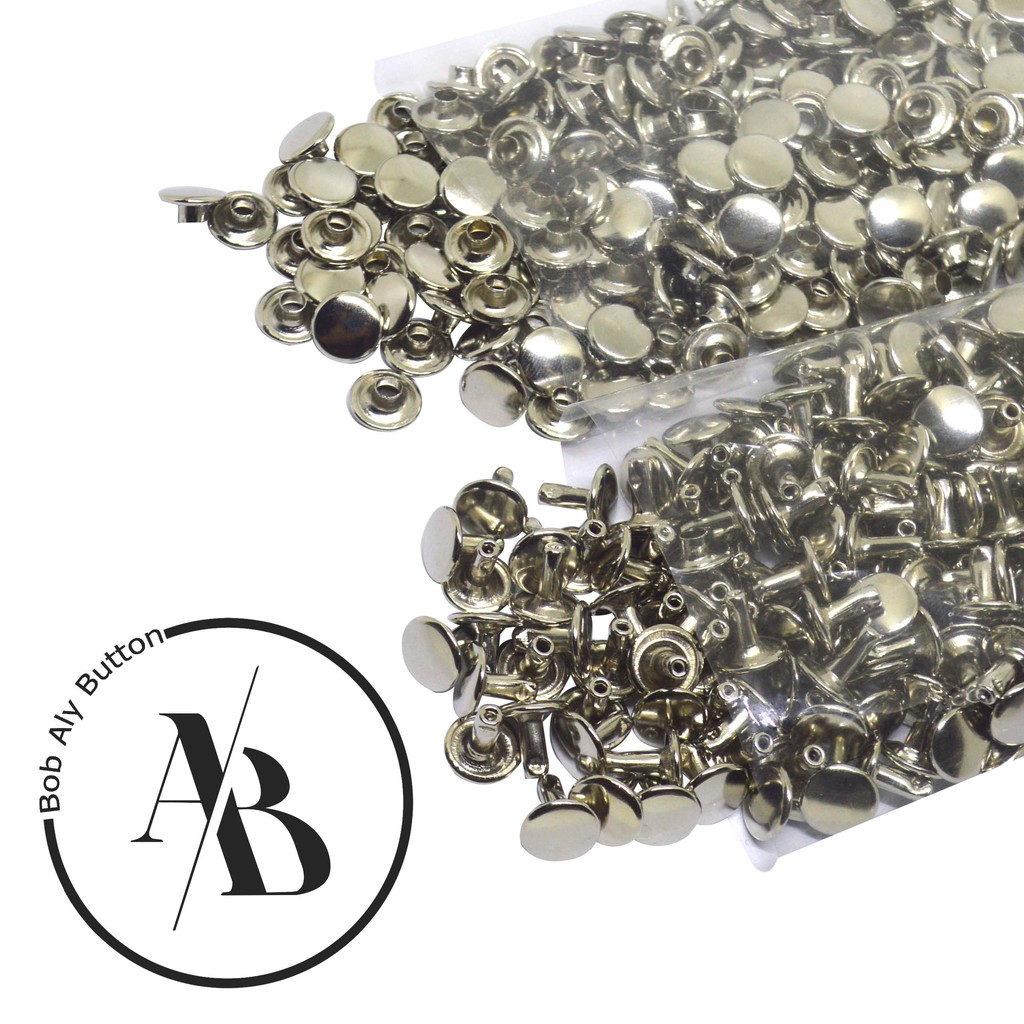 PAKU KELING CENTANG 9 MM BOLAK BALIK PER 100 SET WARNA NIKEL V 810 D