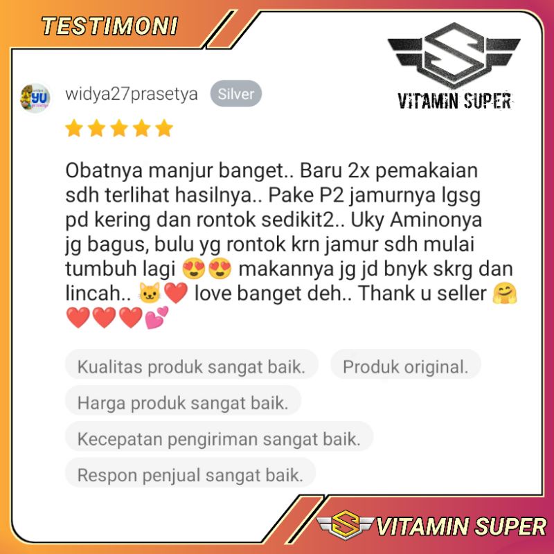 Vitamin Kucing Paket Anti Parasit P2 Uky Amino dan WookuWooku for Cats | Obat Scabies, Kutuan, Jamuran, Abses, Cacingan, Tungau, Ketombe, Earmeat, Gatal gatal dan Masalah Kulit