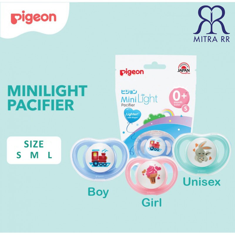 Pigeon Mini Light Pacifier S 0+ Month Empeng Silicone Step 1