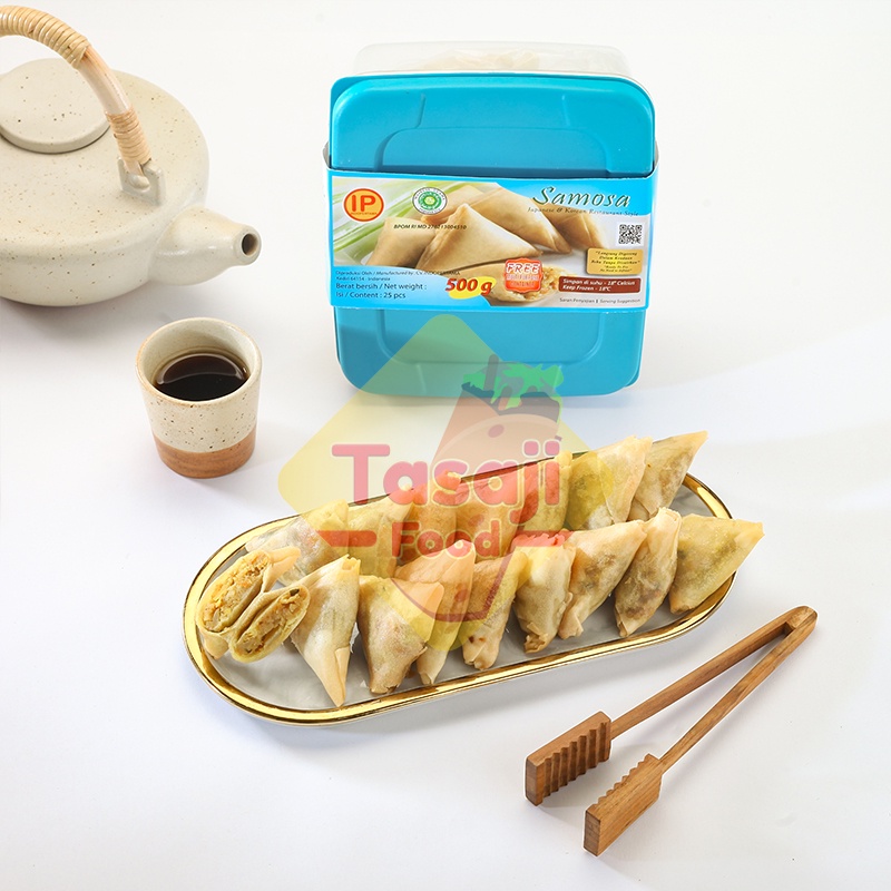 Samosa Kare Indopertama 25 pcs, Gratis Box Container Food Grade