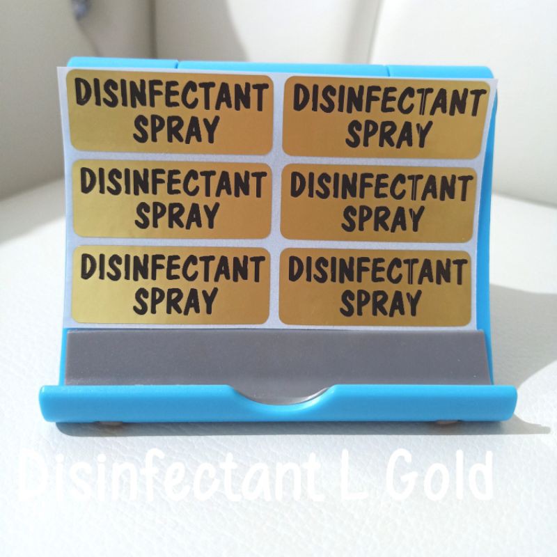 

Stiker Label Waterproof Disinfectant Spray size L isi 6 pcs