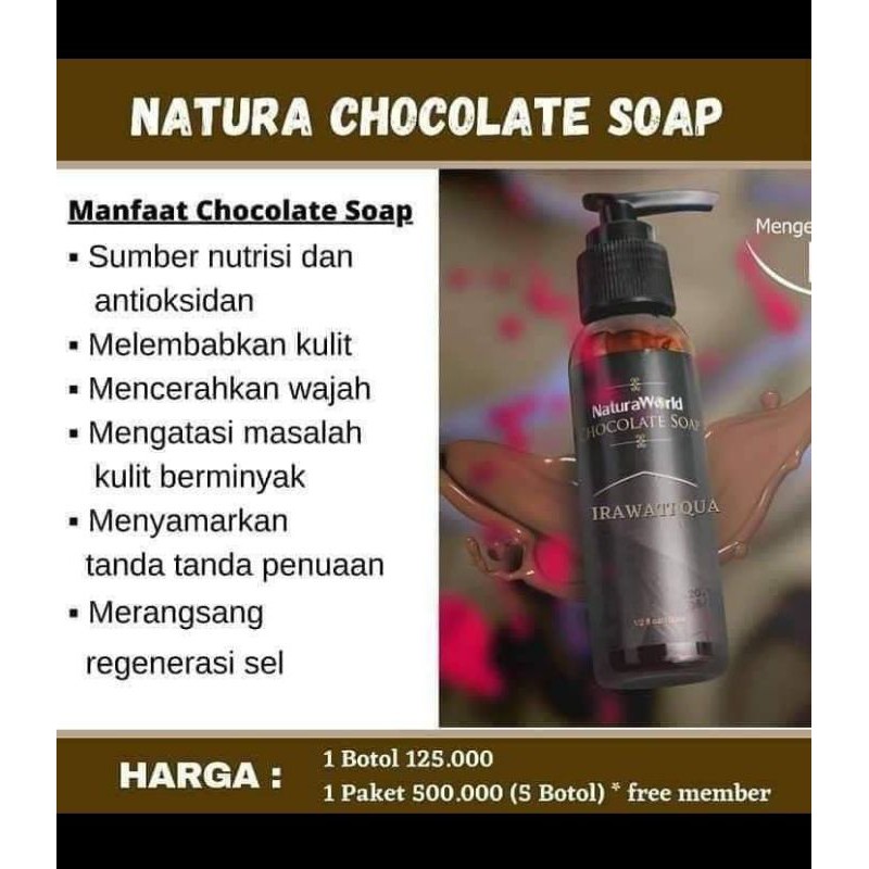 Jual chocolate soap Natura world Original | Shopee Indonesia