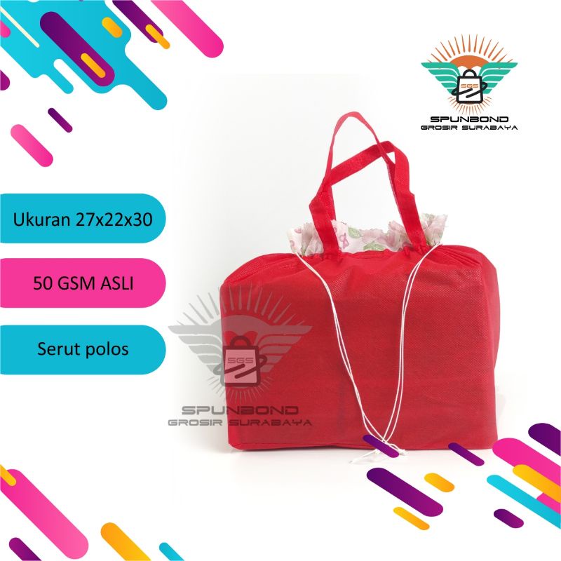 Tas spunbond box nasi polos serut