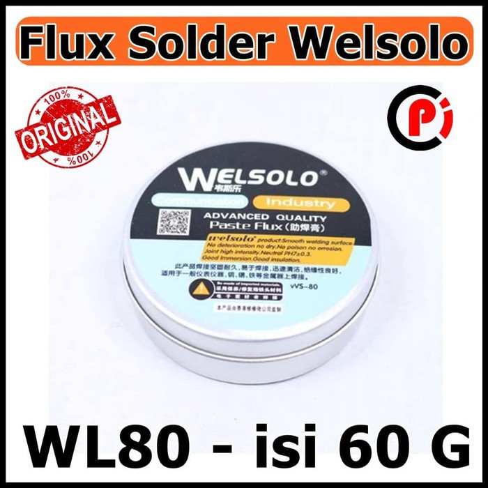 Original Welsolo WL 80 WL80 Kaleng Flux Pasta Solder 60 gr 60G