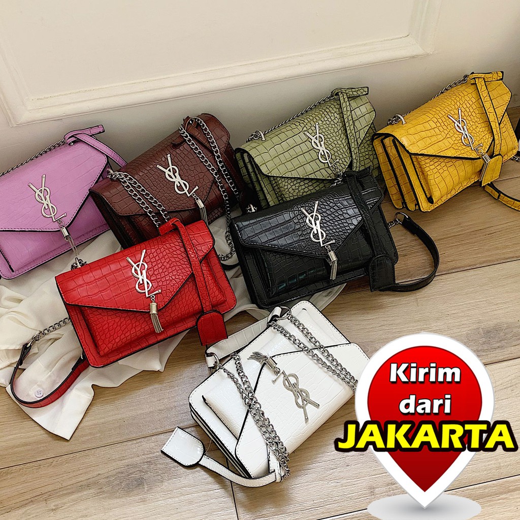 Tasready Tas Selempang Wanita Fashion Croco 7261 93265 1714 ST8501 c7011